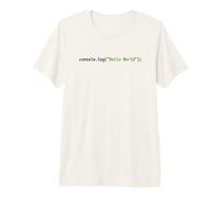 Hello World Javascript codice Luce sintassi Schema Coder Design Maglietta Premium