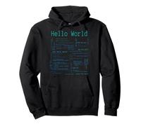 Hello World Linguaggi di programmazione per computer Felpa con Cappuccio