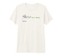Hello World Lisp Code - Design Coder di sintassi della Luce Maglietta Premium
