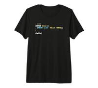 Hello World Lisp Code - Scura sintassi Scheme Coder Design Maglietta Premium