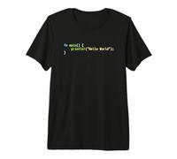 Hello World Rust Code - Schema di sintassi oscura Maglietta Premium