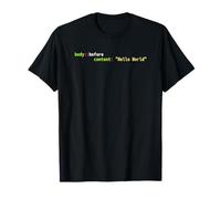 Hello World Sass Code - Schema di sintassi oscura Coder Design Maglietta