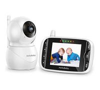 HelloBaby Baby Monitor con telecamera HB66, schermo LCD da 3,2 pollici, telecamera per bambini Pan-Tilt-Zoom a distanza, visione notturna, funzione interfono, sensore di temperatura