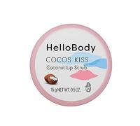 HelloBody Coco Kiss Scrub per le labbra (15 ml) - Balsamo per labbra - Cura delle labbra naturale con cera d'api, olio di cocco e burro di karitè
