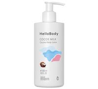 HelloBody Cocos Milk Lozione per il corpo idratante 300 ml - Lozione per il corpo di cocco con olio di cocco biologico, burro di mango e karitè - Lozione per il corpo per la pelle secca - Cura