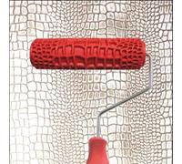 HELLOGIRL - Rullo per pittura a effetto coccodrillo, 17,8 cm, rosso
