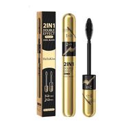 Hellokiss 2-in-1 Slimming Long Curl Mascara Waterproof, Natural Curling Eyelashes Eye Makeup, Eye Makeup, Creates Natural Looking Brows Effortlessly