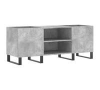 Helloshop26 Armadietto a dischi Classico spazioso 121 x 38 x 48 cm Stile industriale in legno di ingegneria Grigio cemento 02_0049098
