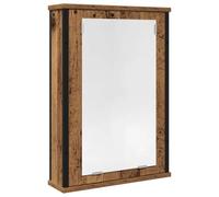 Helloshop26 Armadio a specchio da bagno a parete funzionale, 42 x 12 x 60 cm, in legno di ingegneria vecchio legno 02_0051849