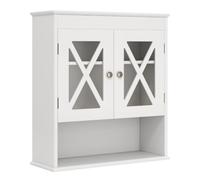Helloshop26 Armadio da bagno 54 x 20 x 60 cm con ripiano regolabile e facile accesso in acrilico bianco 20_0010287