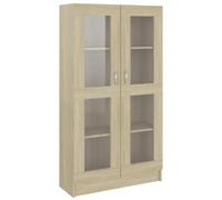Helloshop26 Armadio per vetrina classico, 82,5 x 30,5 x 150 cm, design pulito, multiuso in legno di ingegneria, rovere Sonoma 02_0047757