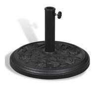 Helloshop26 Base per ombrellone rotonda in resina nera 9 kg diametro 38 e 48 mm 2202080