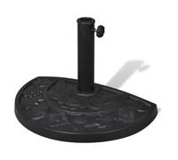 Helloshop26 Base per ombrellone semi-circolare in resina diametro 38 e 48 mm, 9 kg, colore: nero 2202079
