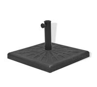 Helloshop26 Base quadrata per ombrellone in resina, diametro 38 e 48 mm, 12 kg, colore nero