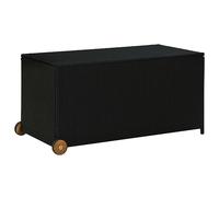 Helloshop26 Baule Box mobile da giardino 120 x 65 x 61 cm resina intrecciata nero 02_0013110