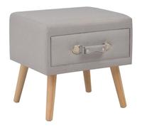 Helloshop26 Comodino Comodino Cassettiera Armadio Camera da Letto Grigio 40x35x40 cm Tessuto 1402095