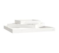 Helloshop26 Fioriera con letto rialzato per piante, fiori, terrazzo, giardino, 112 x 112 x 27 cm, in legno massello di pino bianco 02_0037392