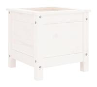 Helloshop26 Fioriera con letto rialzato per piante, fiori, terrazzo, giardino, 40 x 40 x 39 cm, in legno massello di pino bianco 02_0037532