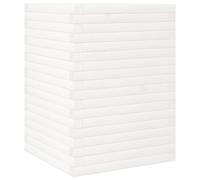 Helloshop26 Fioriera con letto rialzato per piante, fiori, terrazzo, giardino, 50 x 50 x 68,5 cm, legno di pino massiccio, bianco 02_0037670