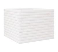Helloshop26 Fioriera con letto rialzato per piante, fiori terrazzo, giardino, 60 x 60 x 46 cm, legno di pino massiccio, bianco 02_0037713