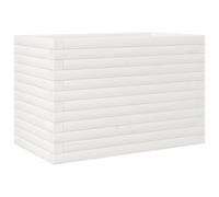 Helloshop26 Fioriera con letto rialzato per piante, fiori, terrazzo, giardino, 70 x 40 x 45,5 cm, legno di pino massiccio, colore: bianco 02_0037779