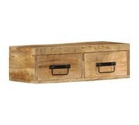 Helloshop26 Mobile TV da parete salvaspazio 60 x 30 x 19 cm in legno massello di mango grezzo 02_0057689