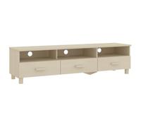 Helloshop26 Mobile TV multimediale mensola TV Credenza TV Sala da pranzo Soggiorno Camera HAMAR Miele 158 x 40 x 40 cm Legno massello di pino Marrone 02_0027636