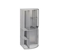 Helloshop26 Organizer da scrivania compatto 12,5 x 27,5 x 14 cm con cassetto e 6 scomparti in metallo nero 13_0005347