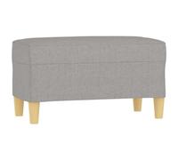 Helloshop26 Panca panchina 70 x 35 x 41 cm, tessuto grigio chiaro 02_0010585
