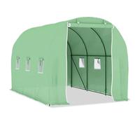 Helloshop26 Serra - Tenda per capannone con pianta a fiori, 6,86 m², 3,43 x 2 x 2 m, colore: Verde 02_0044452