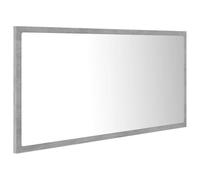 Helloshop26 Specchio da bagno a LED 90 x 8,5 x 37 cm acrilico grigio 02_0006993