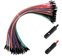Hellotronics - Cavi di avviamento di alta qualità per breadboard, 0,6 mm, 20% in più di cavi di avviamento rossi e neri, testa quadra, 0,25 mm, 10 colori in totale, confezione da 120 pezzi.