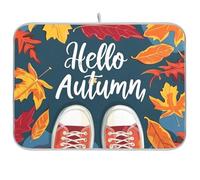 Hellow Autunno Acero Riutilizzabile Piatto Mat 45x61 Rettangolare Grande Scolapiatti Mat e Rack Decorativo Home Decor Essentials
