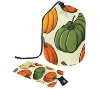 Helloween Pumkins_176 - Trousse per cosmetici con coulisse, multifunzione, organizer per trucchi e articoli da toeletta, Multicolore 13, 9.9x6.9in/25.2x17.6cm;6x3.5in/15.2x8.8cm