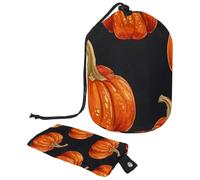 Helloween Pumkins 2_120 - Trousse con coulisse, multifunzione, organizer per trucchi e articoli da toeletta, Multicolore 11, 9.9x6.9in/25.2x17.6cm;6x3.5in/15.2x8.8cm