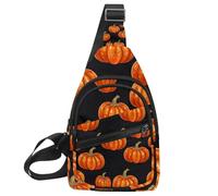 Helloween Pumkins 2_154 - Zaino a tracolla convertibile, piccola borsa per pannolini, per escursioni, Multicolore 13, 11.8x7x1.5in/30x18x4cm