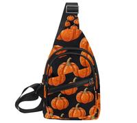 Helloween Pumkins 2_154 - Zaino a tracolla convertibile, piccola borsa per pannolini, per escursioni, Multicolore 09, 11.8x7x1.5in/30x18x4cm