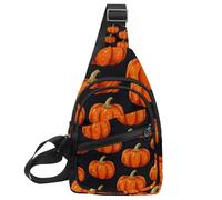 Helloween Pumkins 2_154 - Zaino a tracolla convertibile, piccola borsa per pannolini, per escursioni, Multicolore 14., 11.8x7x1.5in/30x18x4cm