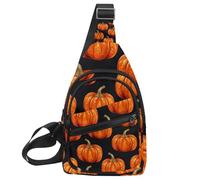 Helloween Pumkins 2_154 - Zaino a tracolla convertibile, piccola borsa per pannolini, per escursioni, Multicolore 01, 11.8x7x1.5in/30x18x4cm