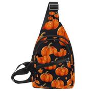 Helloween Pumkins 2_154 - Zaino a tracolla convertibile, piccola borsa per pannolini, per escursioni, Multicolore 18, 11.8x7x1.5in/30x18x4cm
