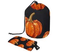 Helloween Pumkins 2_171 - Trousse con coulisse, multifunzione, organizer per trucchi e articoli da toeletta, Multicolore 17, 9.9x6.9in/25.2x17.6cm;6x3.5in/15.2x8.8cm