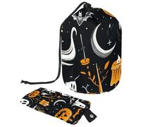 Helloween - Trousse per cosmetici, con coulisse, multifunzione, per trucchi e articoli da toeletta, Multicolore 12., 9.9x6.9in/25.2x17.6cm;6x3.5in/15.2x8.8cm