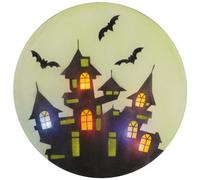 Hellum 376067 - Lampada a LED per interni a batteria raffigurante castello incantato, diametro 50 cm, batterie incluse, con 6 led gialli