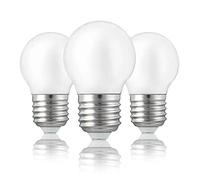Hellum Lampadine di filamenti a LED base E27, 3 pezzi, 2,5W lampadina filamento LED sfera goccia, bianco caldo 2700K vintage lampada, opaco 209204