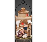 Hellum 520262 - Illuminazione a LED per interni in ceramica, 8 x 8 x 13,9 cm, colore: Marrone