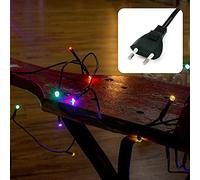 Hellum 577570 - Mini catena luminosa a LED per interni, lunghezza 5,1 m, 35 LED per interni, catena luminosa con spina, albero di Natale, cavo di corrente verde, spina 1,5 m, 577570