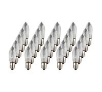 hellum Candele di ricambio, 12 V, 3 W, per catene luminose e arco, 25 candele scanalate E10 (diametro 10 mm), adatte per 20 punti di combustione, 22 lumen, per interni 912111