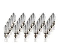 hellum Candele di ricambio per arco luminoso, 25 pezzi 12V 3W con scanalature per catene luminose dell'albero di Natale, 20 punti luce, lampadine per arco luminoso E10/ 12V/ 3W/ 22 Lumen 912111