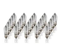 hellum Candele di ricambio per arco luminoso, 25 pezzi 5 V 3 W candela scanalata per ghirlande luminose dell'albero di Natale per interni con 50 punti di luce, lampadine per arco luminoso E10/ 5 V/ 3