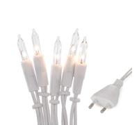 Hellum catena luminosa da interno 20 luci, mini catena luminosa con spina, lunghezza illuminata 2,85 m, déco con lampadine chiare calde, classica per albero di Natale, cavo bianco, <59 lm 832082